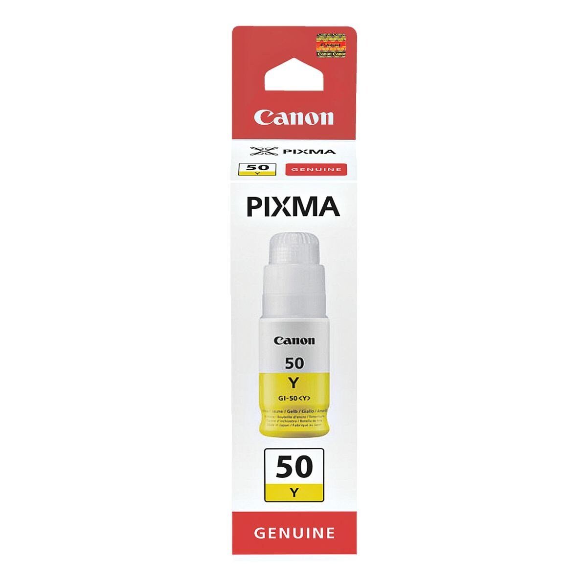 Canon GI-50Y Tintenpatrone (70 ml, Original Nachfülltinte, schwarz)