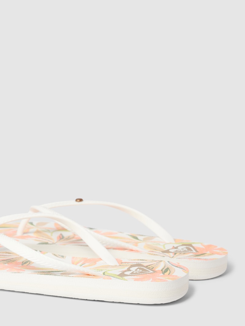 Zehentrenner mit Allover-Print Modell 'BERMUDA PRINT' in offwhite