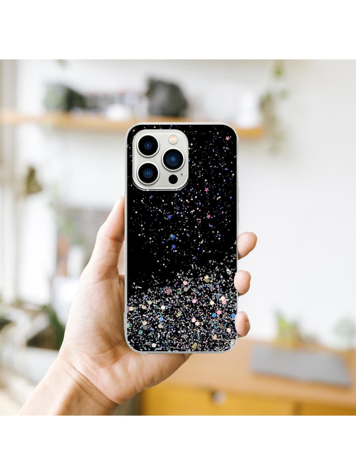 cadorabo Hülle für Apple iPhone 13 PRO Glitter in Schwarz mit Glitter günstig kaufen onesize