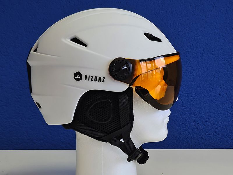 Vizorz 58 - 61 cm Weiße Skihelm Mit Visier