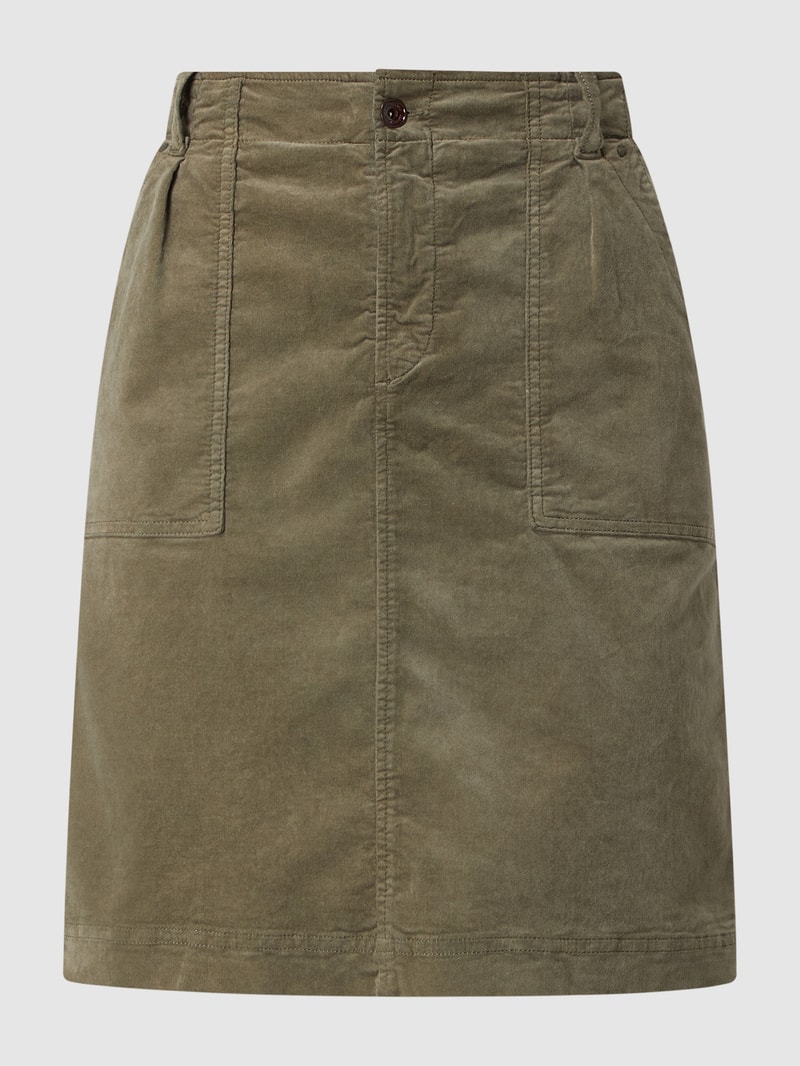Rock mit Stretch-Anteil in khaki