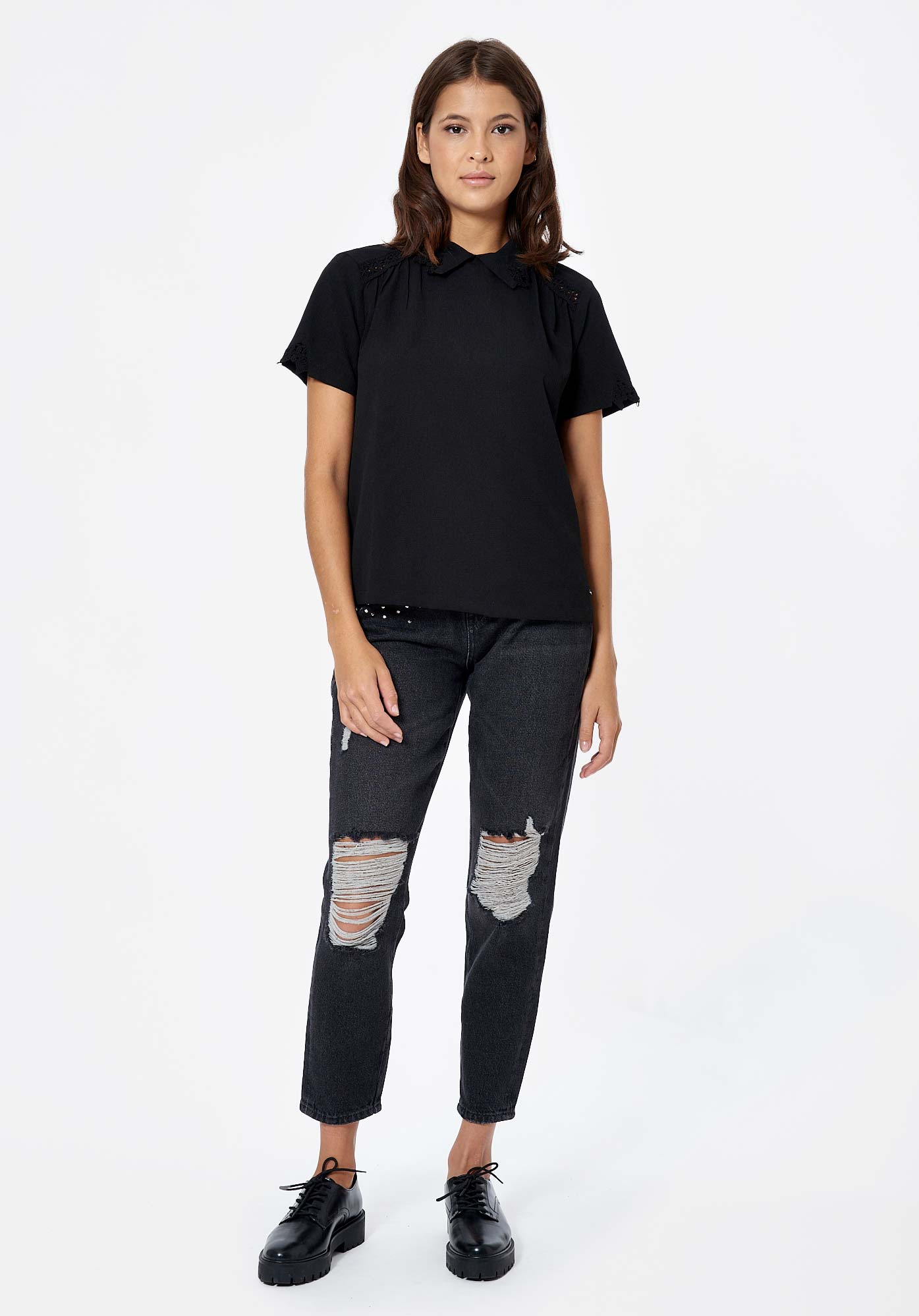GILL   Blouse noire Femme