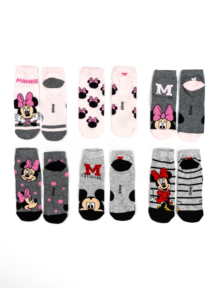 MINNIE MOUSE Disney Minnie Mouse Socken Adventskalender mit 12 Paar in Mehrfarbig günstig kaufen 38-42