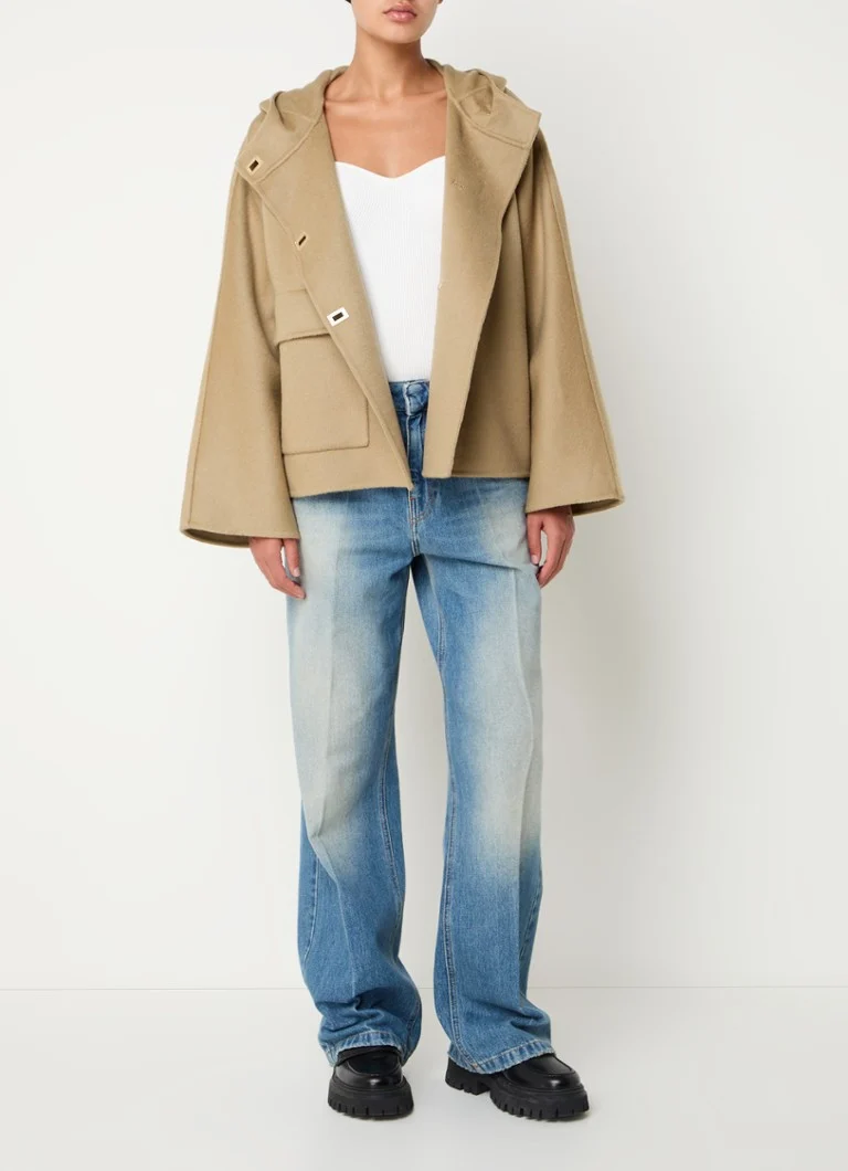 ba&sh Kove jacket in wool blend with patch pocket