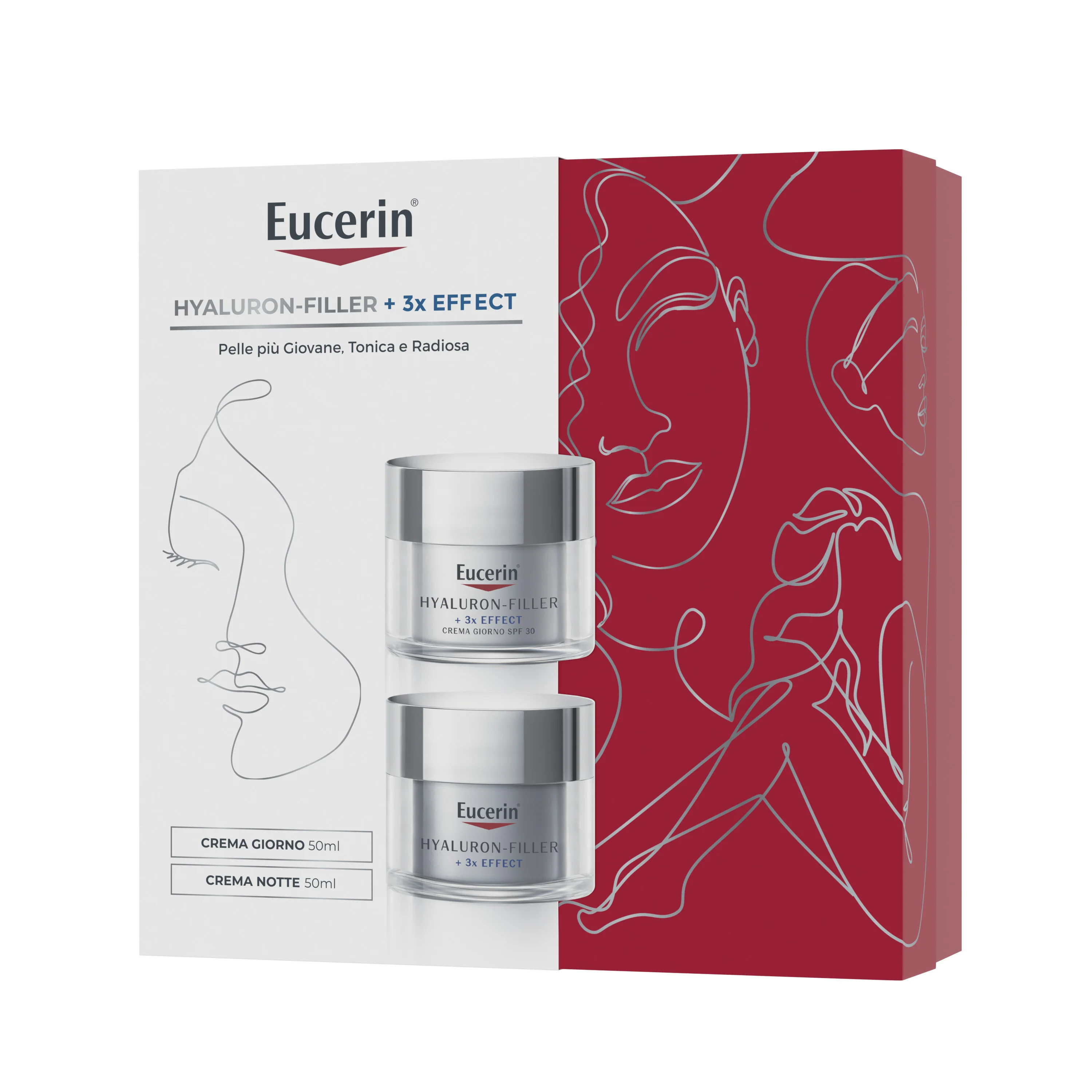 Hyaluron-Filler nappali szett SPF 30 + Hyaluron-Filler éjszakai szett - Ránctalanító szett, Ránctalanító nappali krém, Ránctalanító éjszakai kezelés