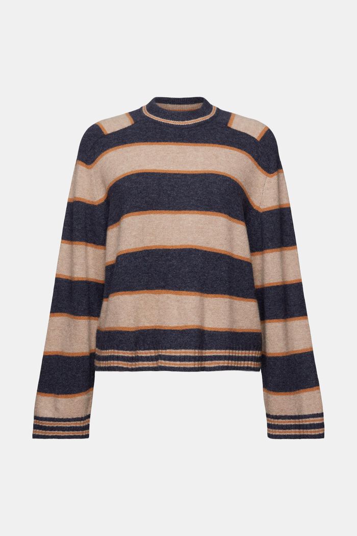 Gestreifter Pullover aus Wollmix