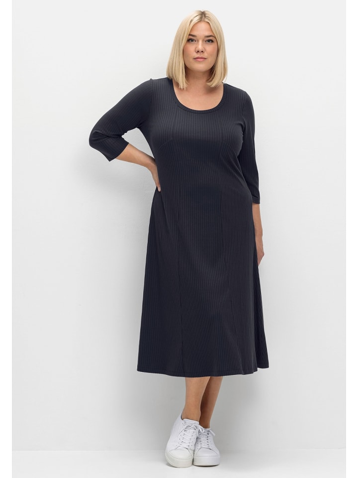 sheego Shirtkleid in tiefblau günstig kaufen 46