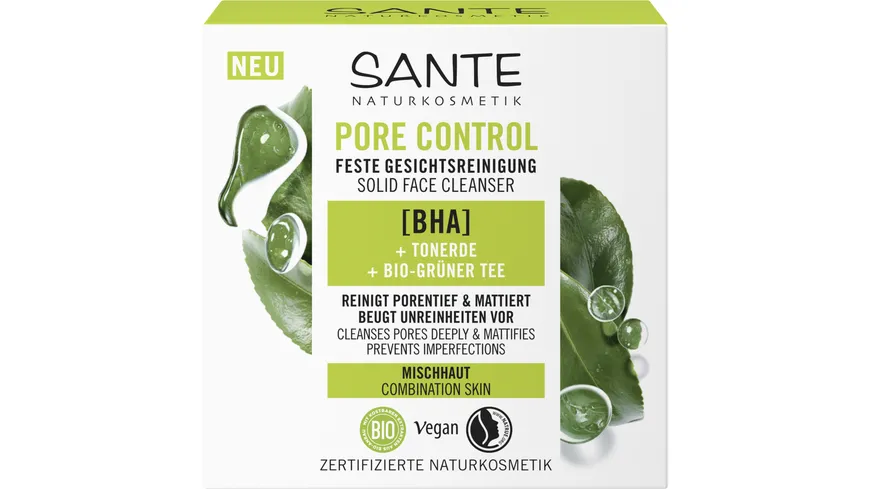 SANTE Pore Control Gesichtsreinigung Fest 60 g