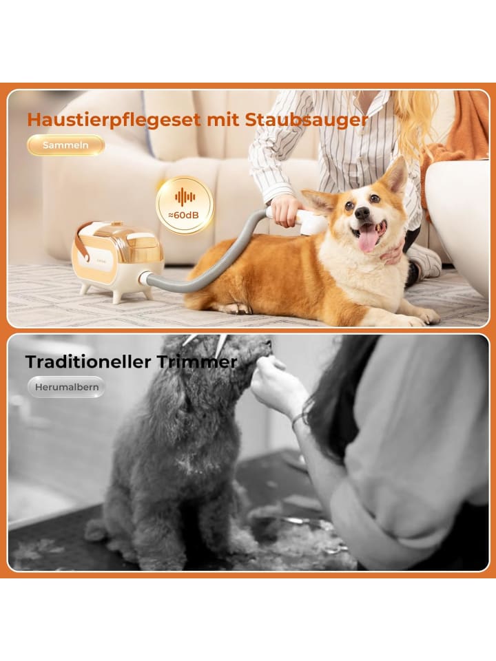 COFI 1453 Hundeschermaschine Tierhaar Staubsauger in Gelb günstig kaufen onesize