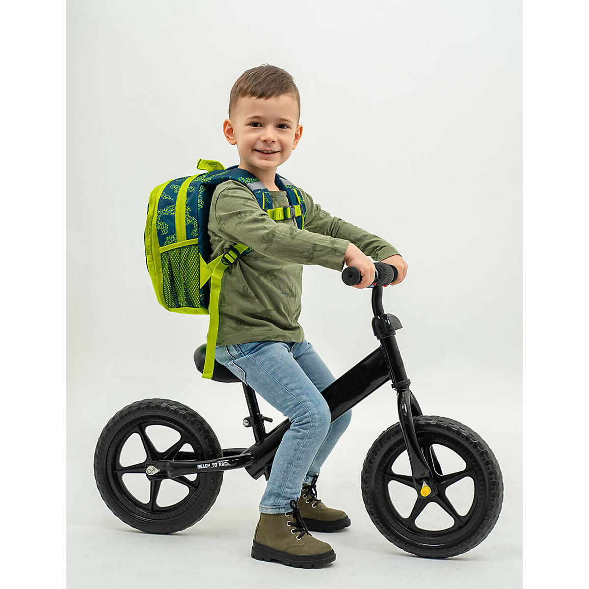 Kindergartenrucksack Mini Kiddy Kindergartenrucksack für 1-3 Jährige Kinder mit Brustgurt grün