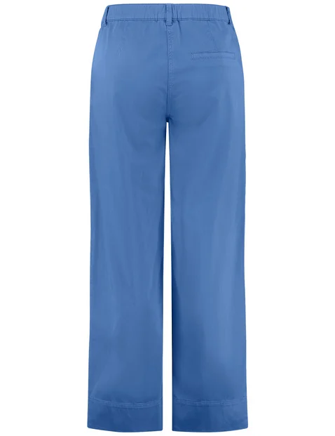 Hose mit weitem Bein aus Baumwoll-Stretch Carlotta