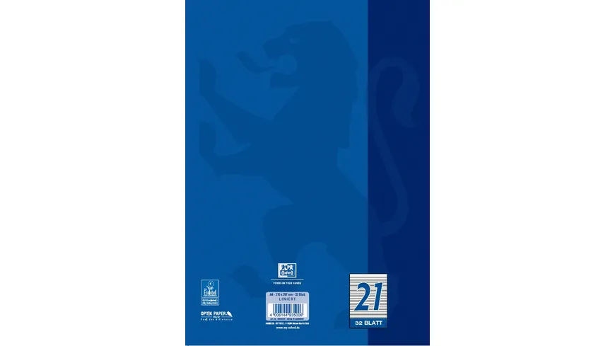 Oxford Heft A4 Lineatur 21 32 Blatt