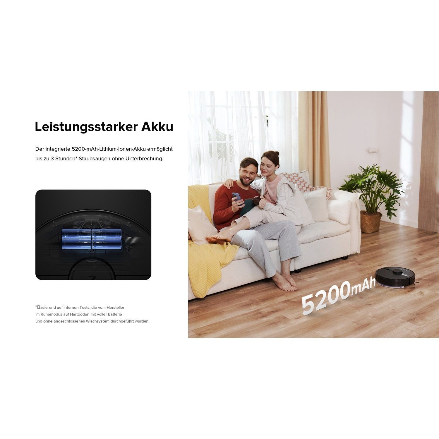 Roborock Akku-Hand-und Stielstaubsauger Q7 Vacuum Cleaner Saug- Wischroboter LiDAR Navigation 2700Pa, 58 W