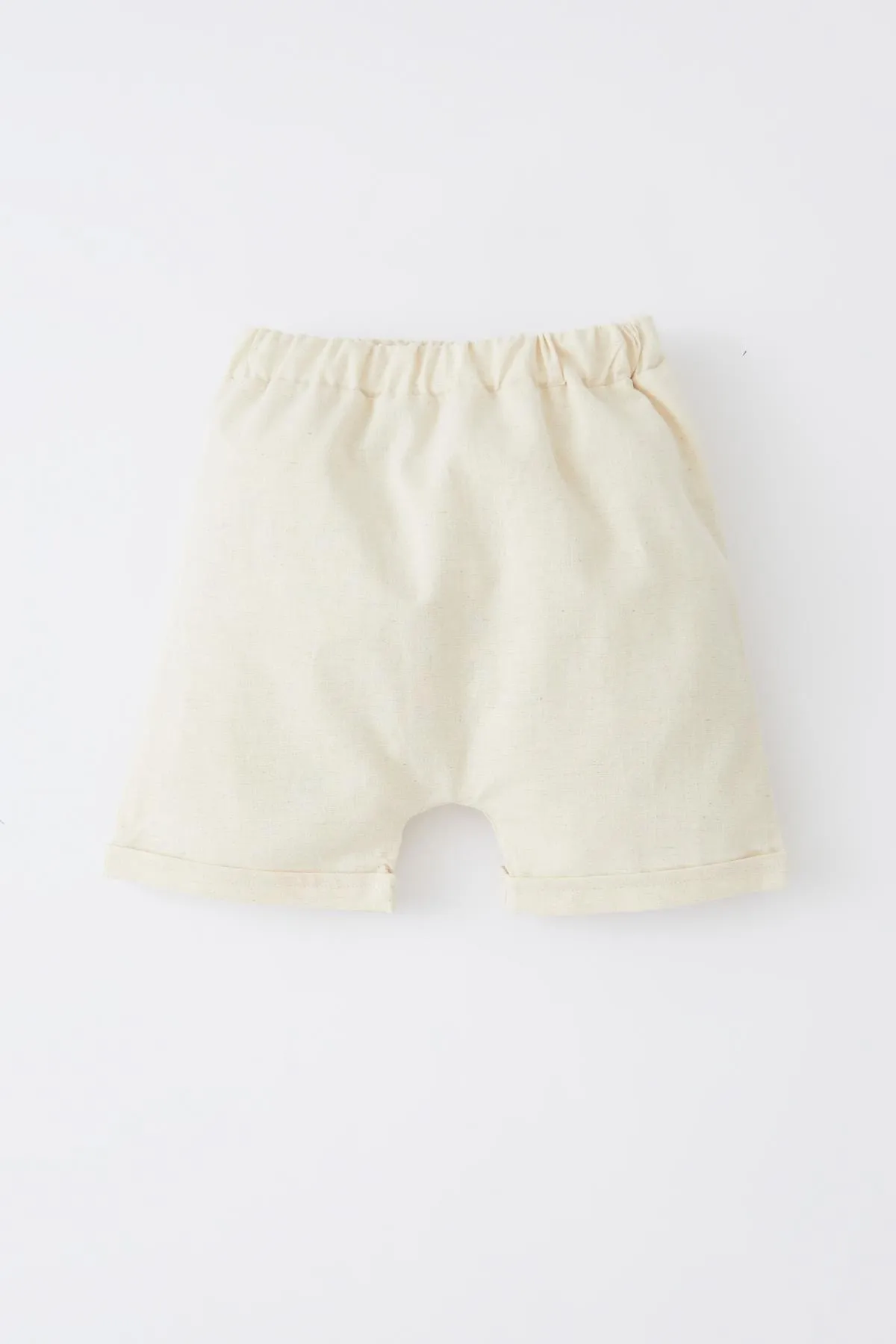 DeFacto  Geknöpftes Kurzarmhemd und Shorts aus Leinen für Babys im 2er-Set