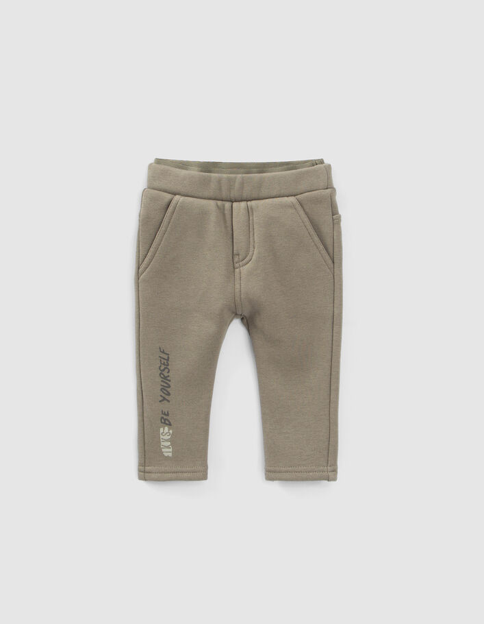 Jogging kaki double ceinture élastiquée bébé garçon