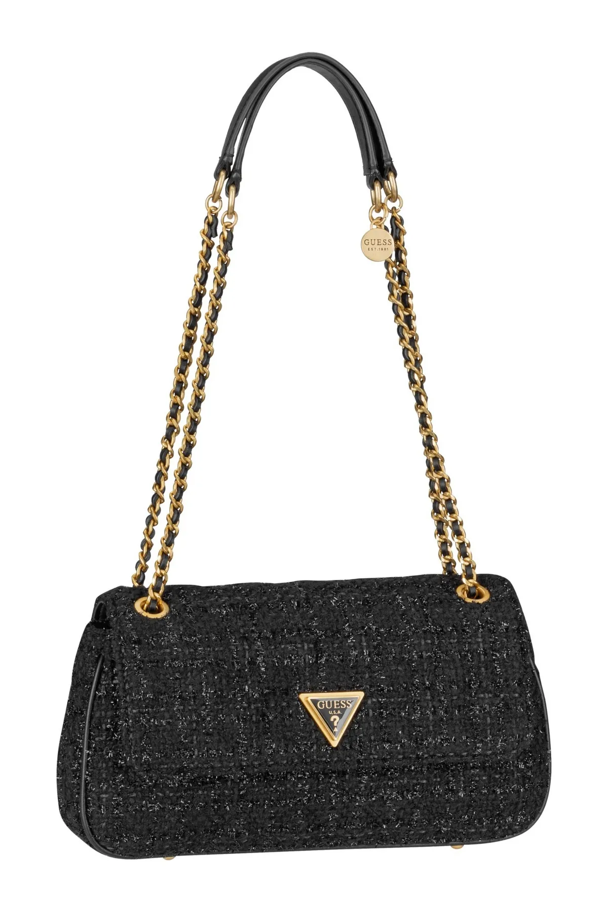 Guess  Schultertasche Giully Conv Crossbody Flap Tweed