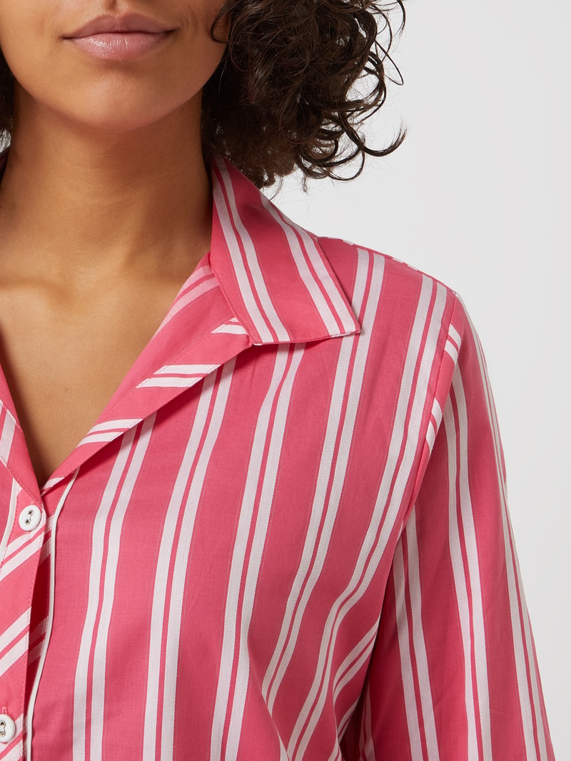 Pyjama-Oberteil mit Reverskragen in pink