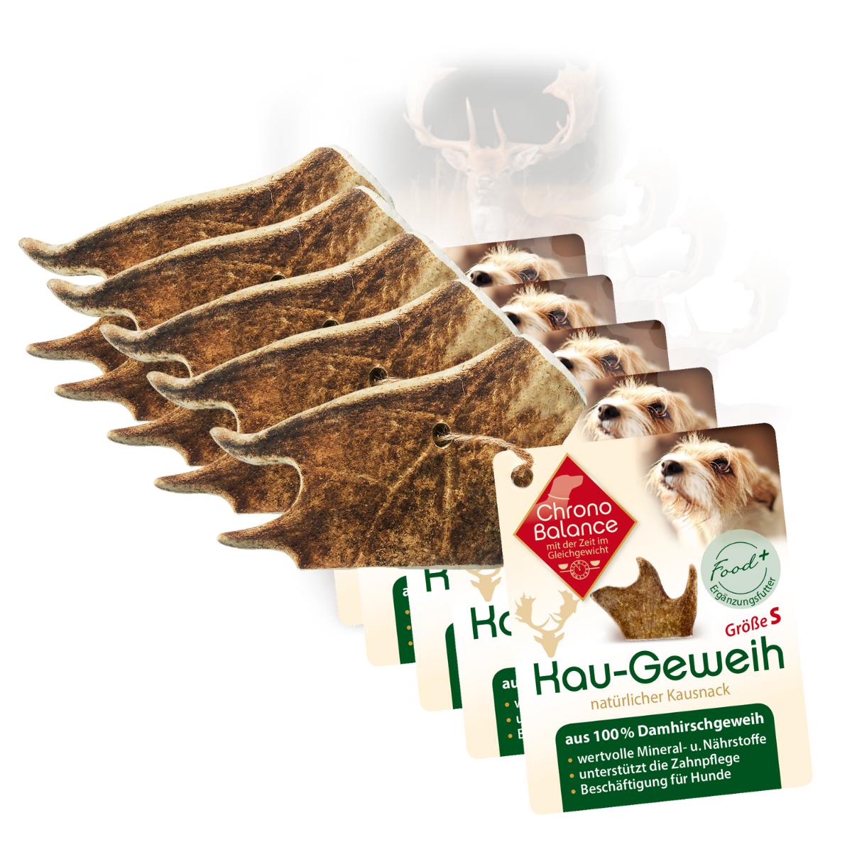ChronoBalance Snacks ChronoBalance natürliches Damhirsch Kaugeweih 225 g