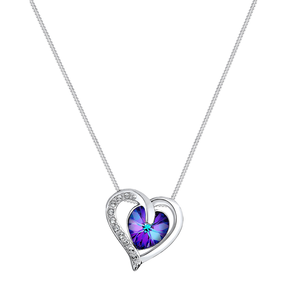 Elli Elli Collier Herz Luxus Kristalle 925 Silber collier