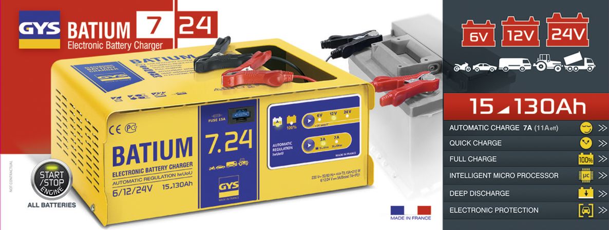 Gys 5192024502 BATIUM automatic 7/24 Battery Charger