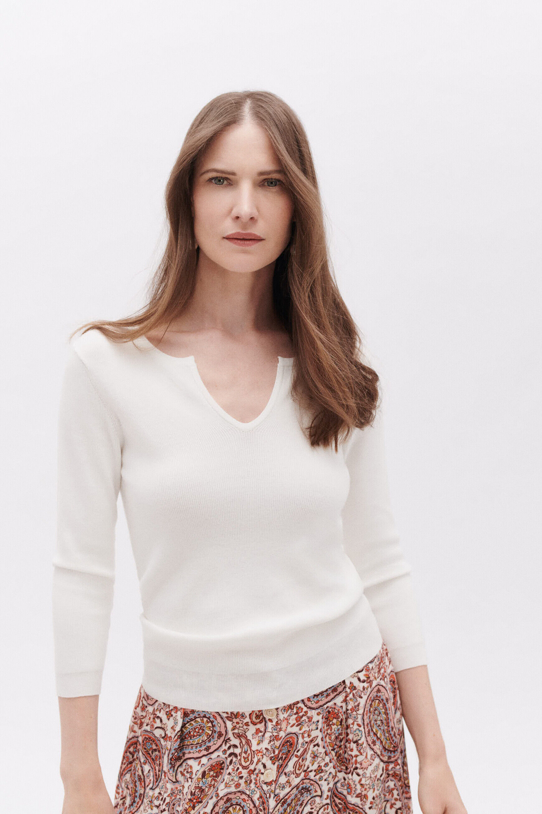 Pull mario ivoire femme