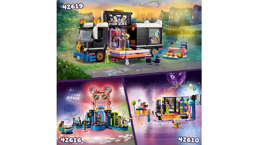 LEGO Friends 42610 Karaoke-Party, Musik-Spielzeug für Mädchen und Jungen