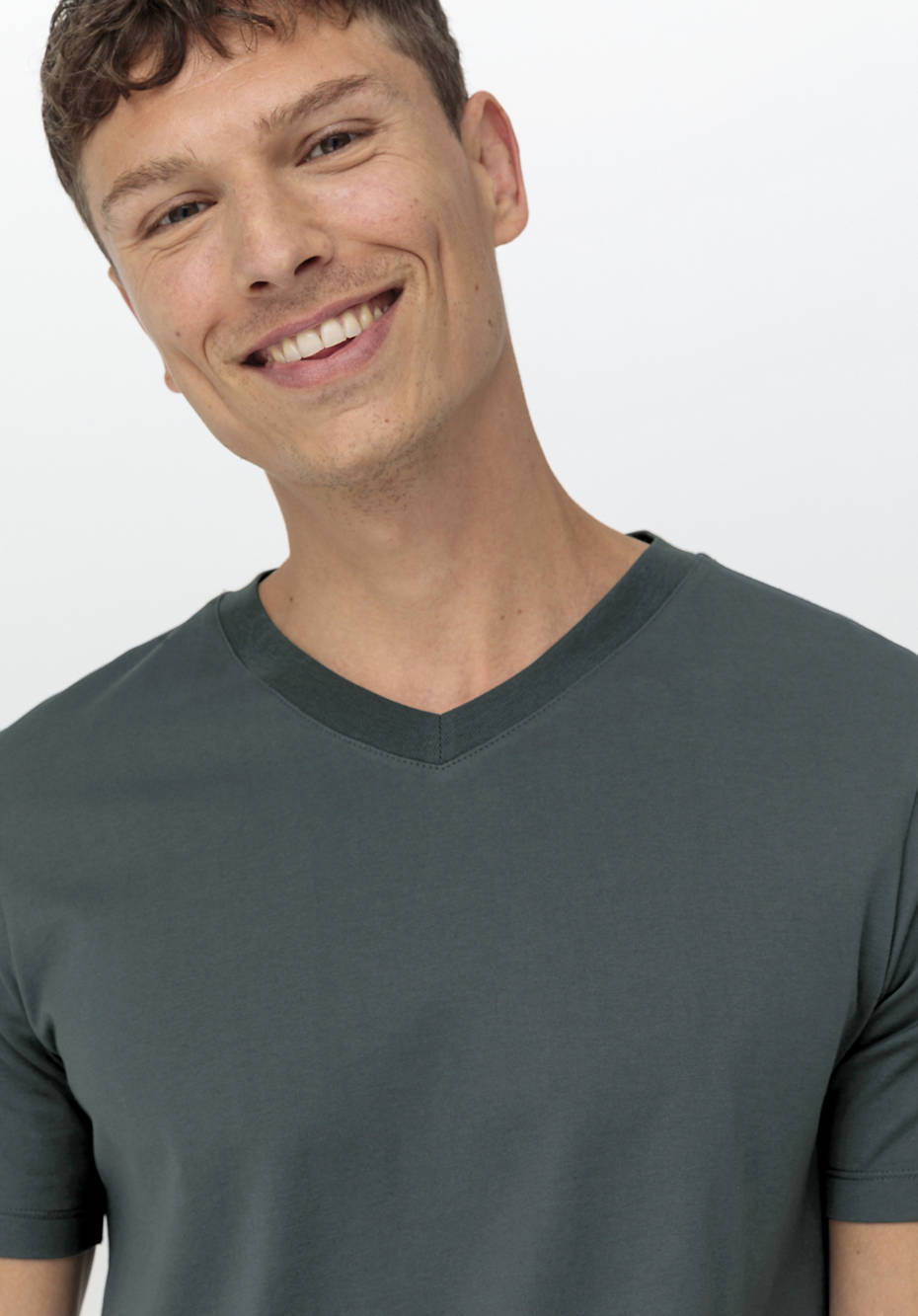 V-Shirt Regular aus reiner Bio-Baumwolle