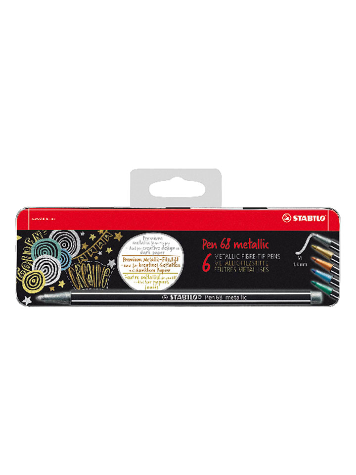 STABILO Premium-Filzstifte ''STABILO Pen 68 metallic'' - 6 Stück günstig kaufen onesize