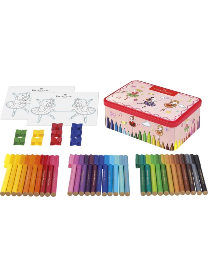 Faber-Castell Filzstift Connector sortiert Packung mit 33 Stück Ballerinabox günstig kaufen onesize