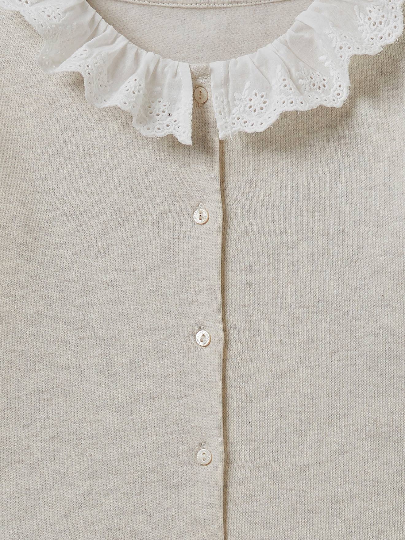 Robe en molleton fille CYRILLUS beige chiné