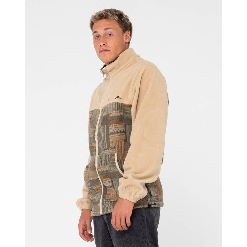 RUSTY SHAG PANELED FULL ZIP FLEECE Fleecejacke Herren