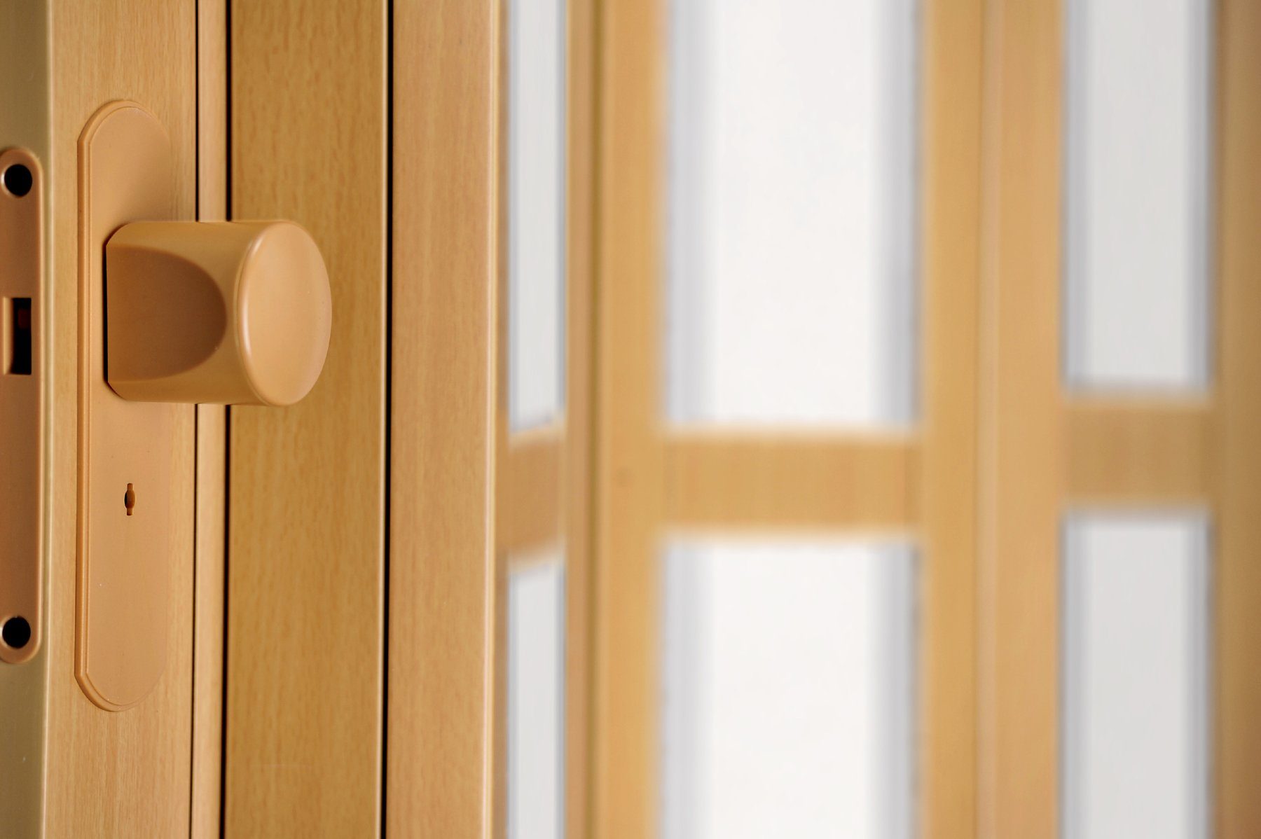 Standom Falttür Schiebetür Buche (Erle) Fenster Schloss H. 203 cm Türbreite bis 85 cm