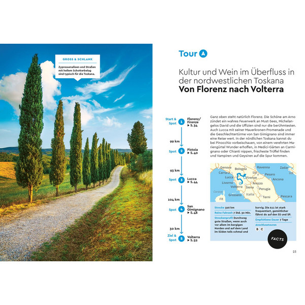 MARCO POLO CAMPER GUIDE TOSKANA, UMBRIEN &  MARKEN - Reiseführer