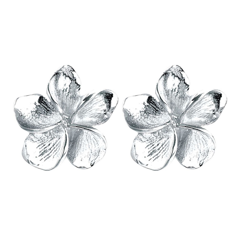 Elli Elli Boucles d'Oreilles Femmes Clous d'oreilles Fleur de Frangipane Nature Filigr Boucles d'oreilles