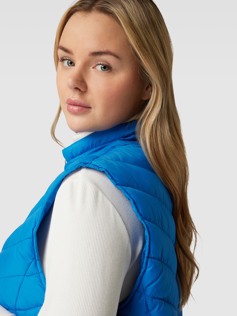 PLUS SIZE Steppweste mit Stehkragen Modell 'Padding' in royalblau