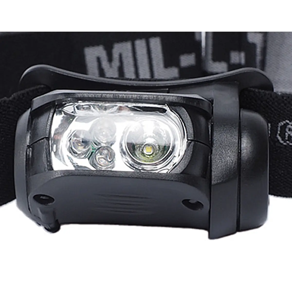MIL-TEC Kopflampe LED 4-farbig