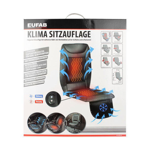 Klima-Sitzauflage mit Kühl- und Heizfunktion, 12 V