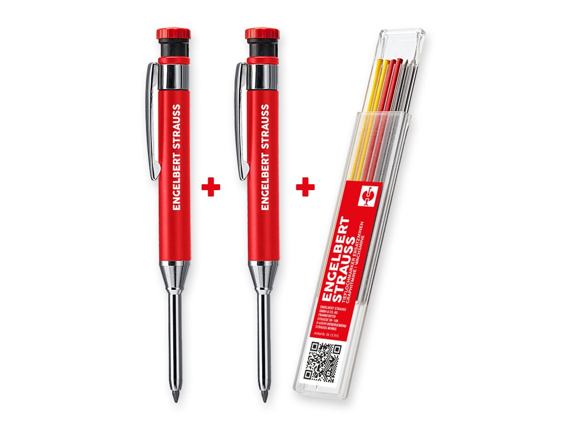 Set: 2x e.s.Tieflochmarker+ e.s.Ersatzminen