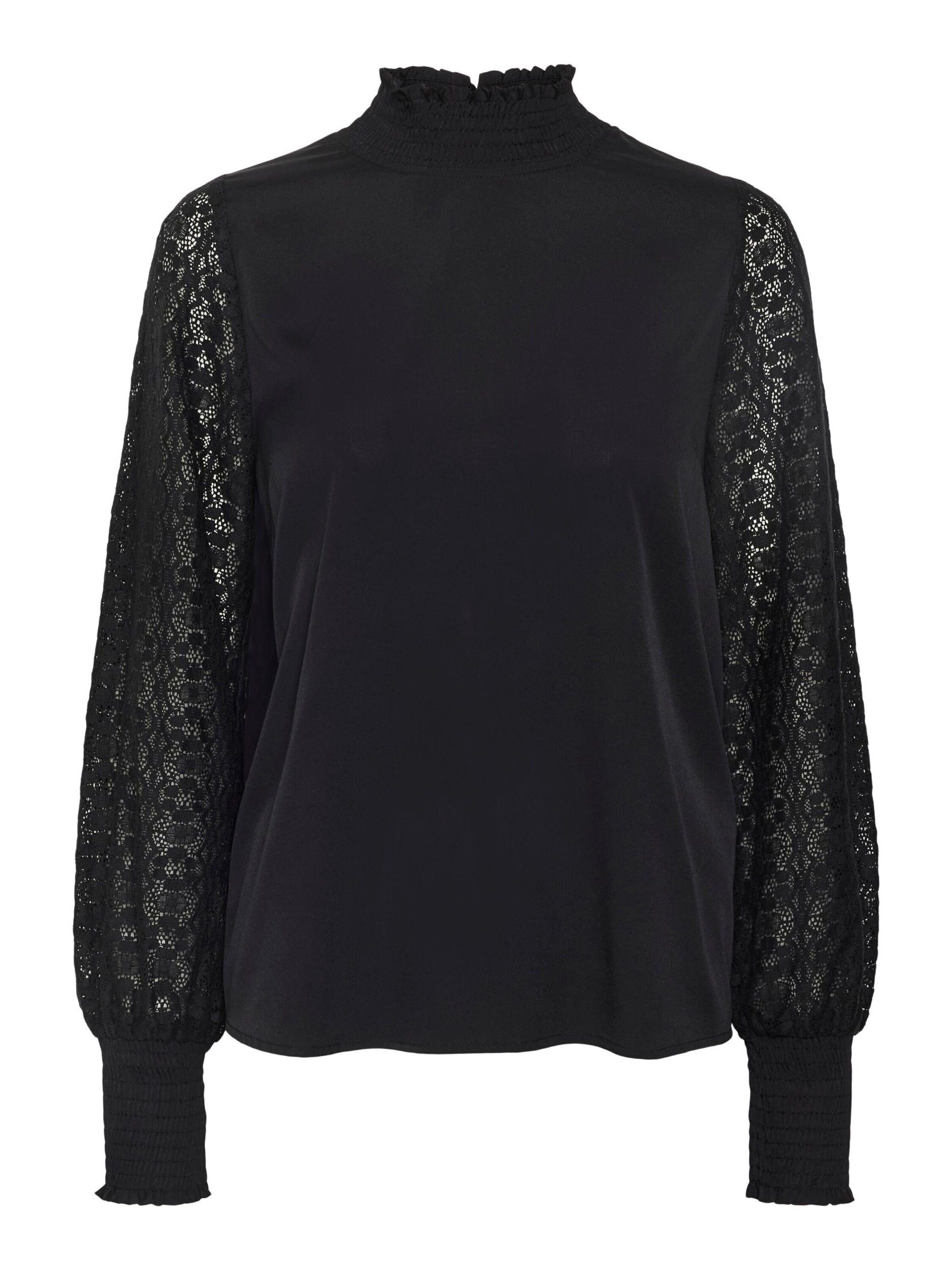 Vero Moda Langarmbluse JOY (1-tlg) Drapiert/gerafft, Spitze, Cut-Outs