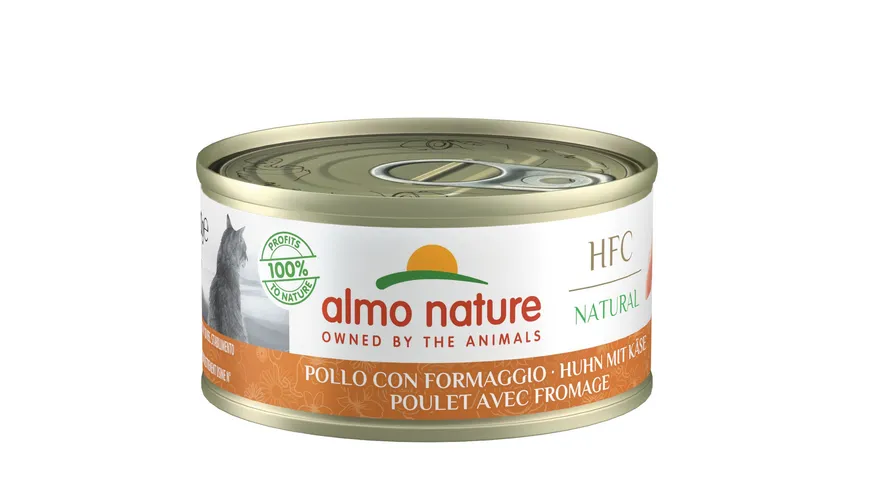 almo nature Katzennassfutter Cat Adult Huhn + Käse 70 g