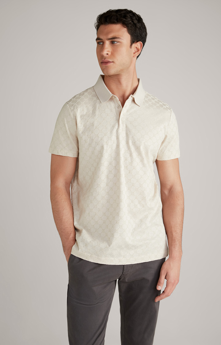 Cornflower Poloshirt Pancrazio in Offwhite