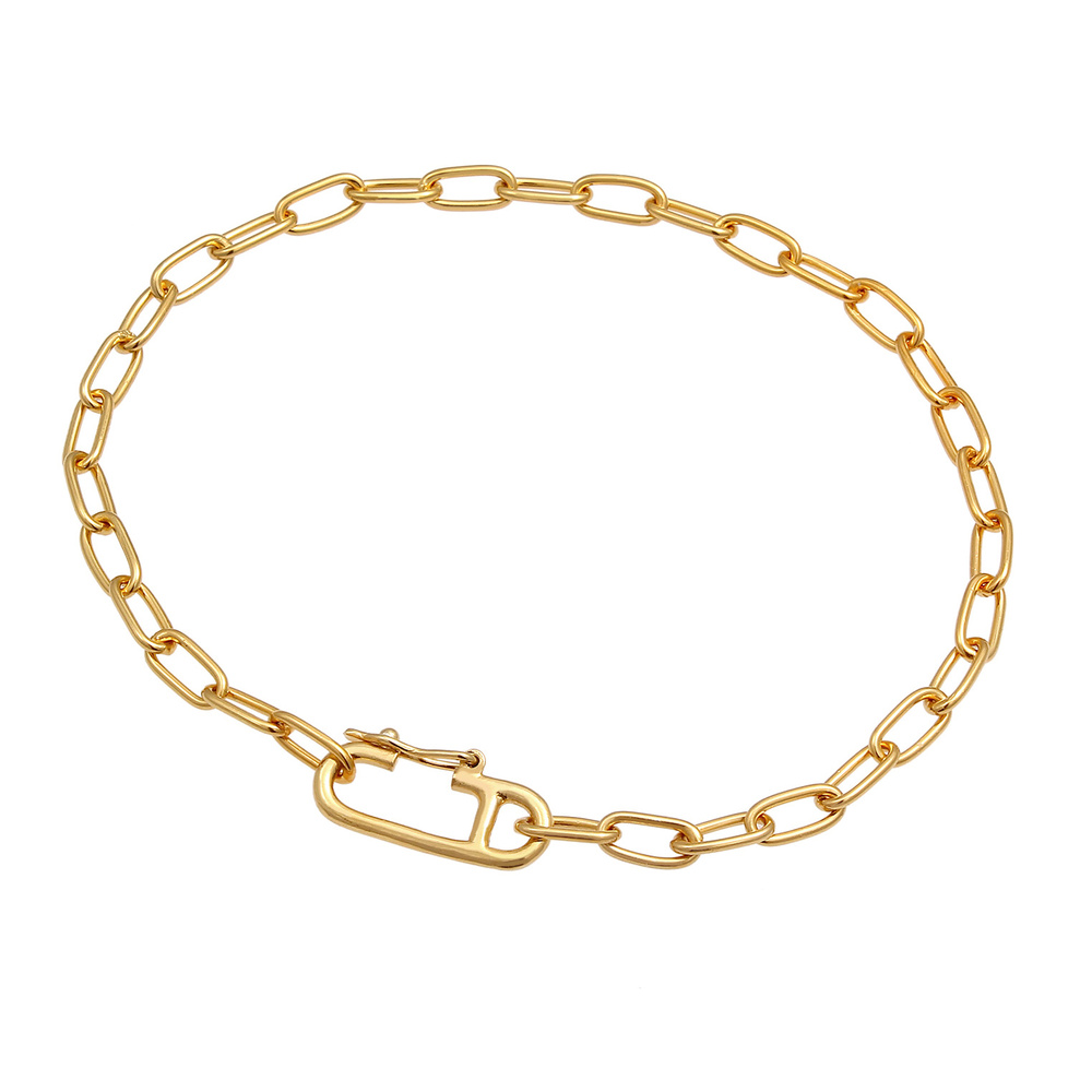 Elli Elli Bracelet Chaîne Ovale à maillons pour dames Tendance ajustable en 925/1000 a Bracelet