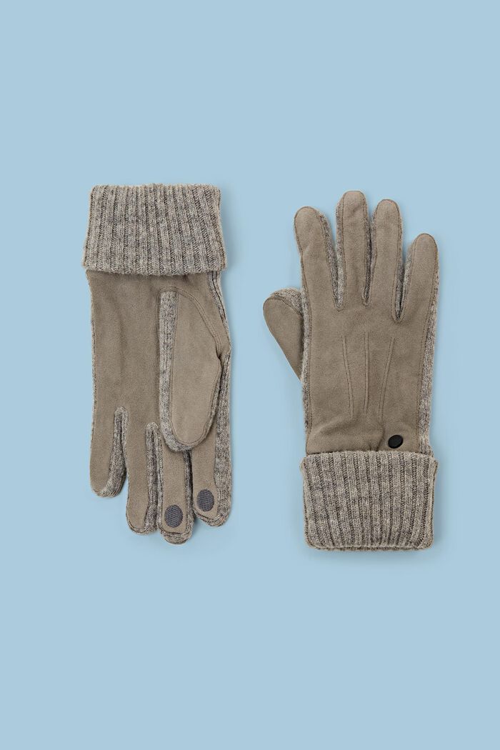 Rauleder-Strickhandschuhe