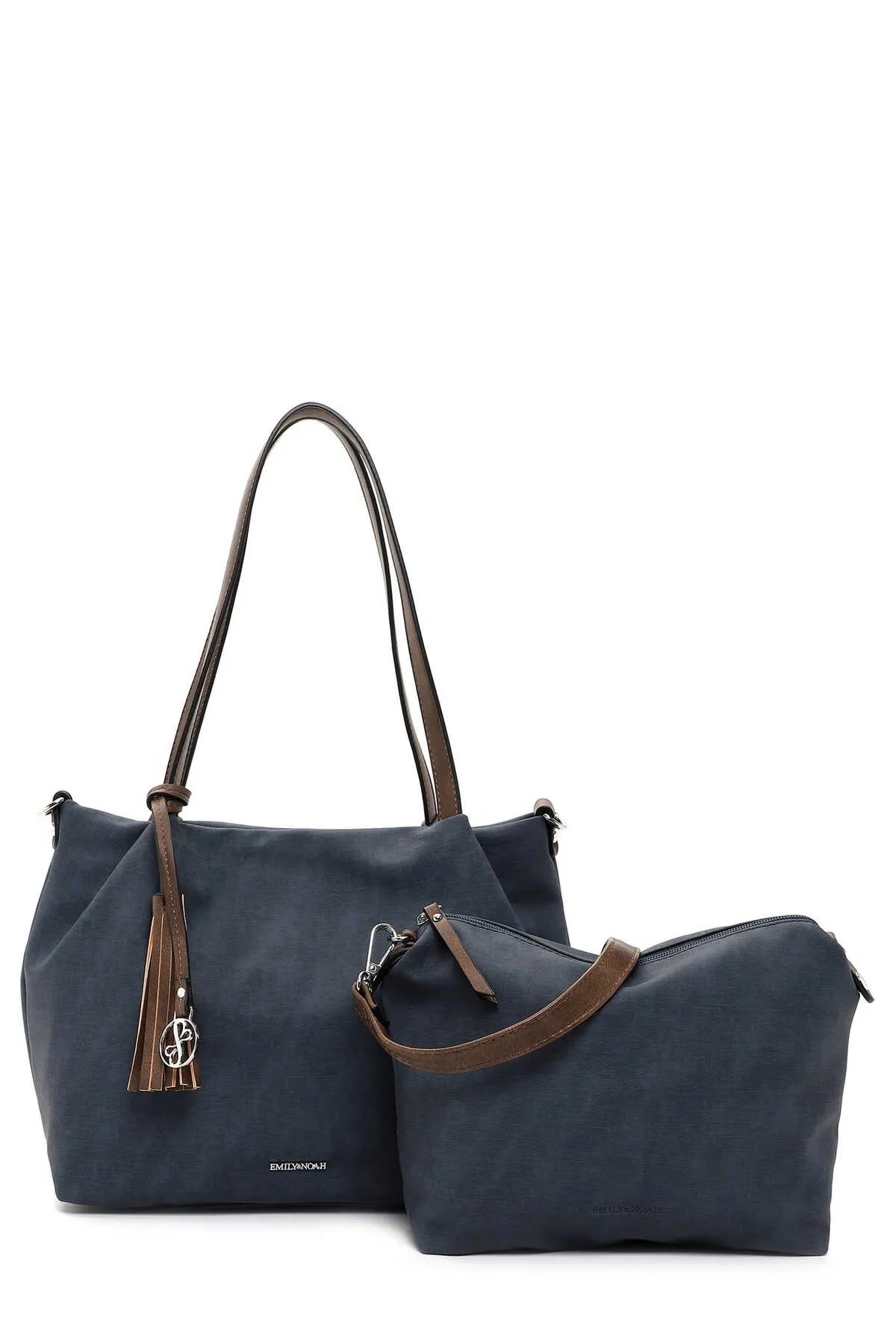 Emily & Noah  Handtasche - Blau - Unifarben