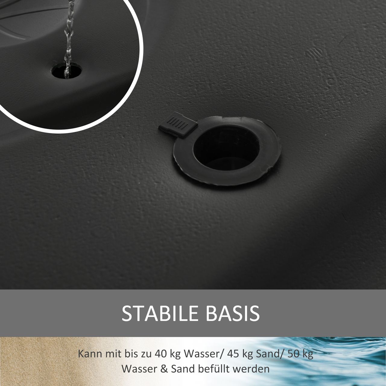HOMCOM Basketballständer mit Rädern rollbar 260-310 cm höhenverstellbar Basketballkorb mit Ständer geeignet für den Außen- und Innenbereich Stahl Kunststoff Schwarz