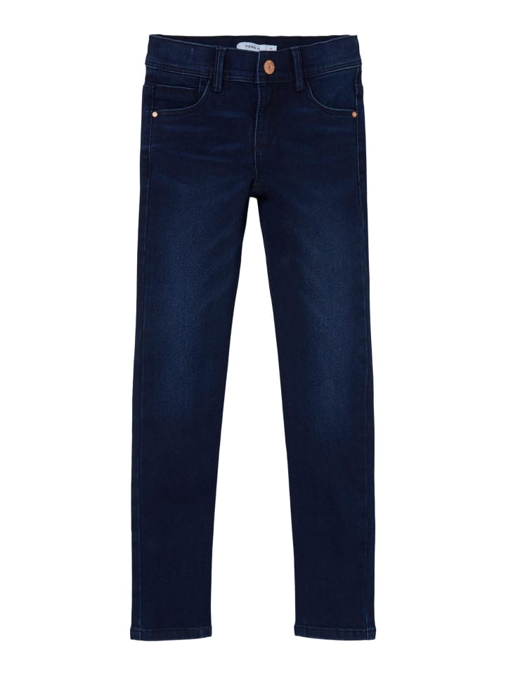 name it Jeanshose slim fit in dark blue denim günstig kaufen
