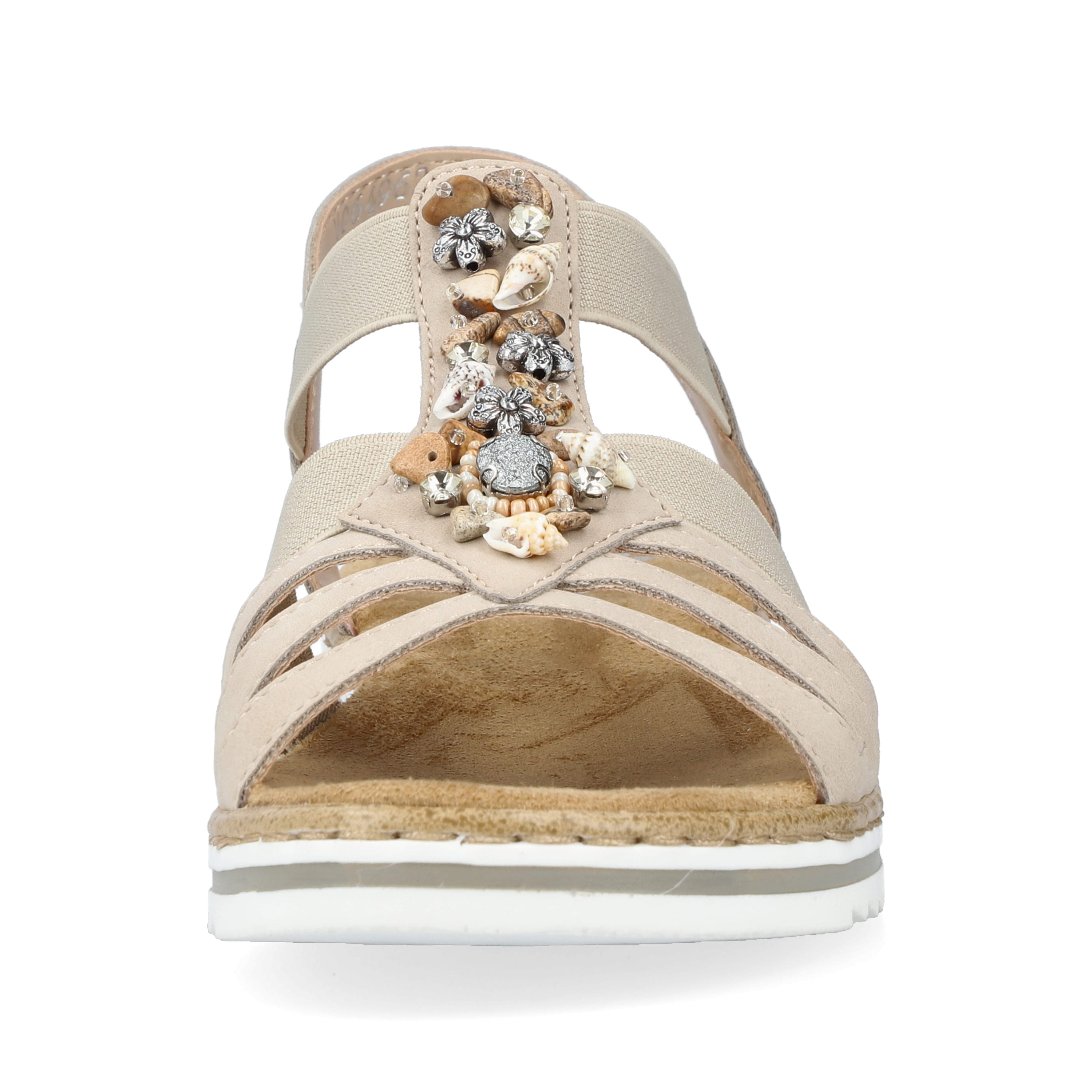 Rieker Damen Keilsandaletten cremebeige