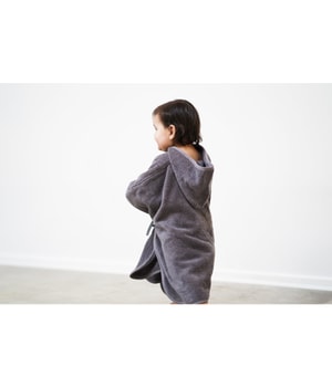 MABYEN Baby Textil Poncho Dunkelgrau Handtuch-1 Stk
