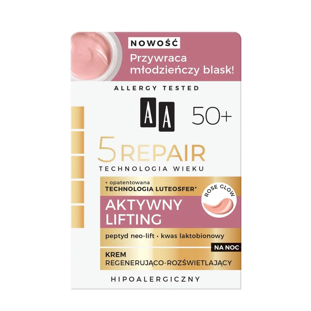 AA Age Technology 5Repair 50+ Aktiv Løftende Regenererende og Lysnende Natcreme
