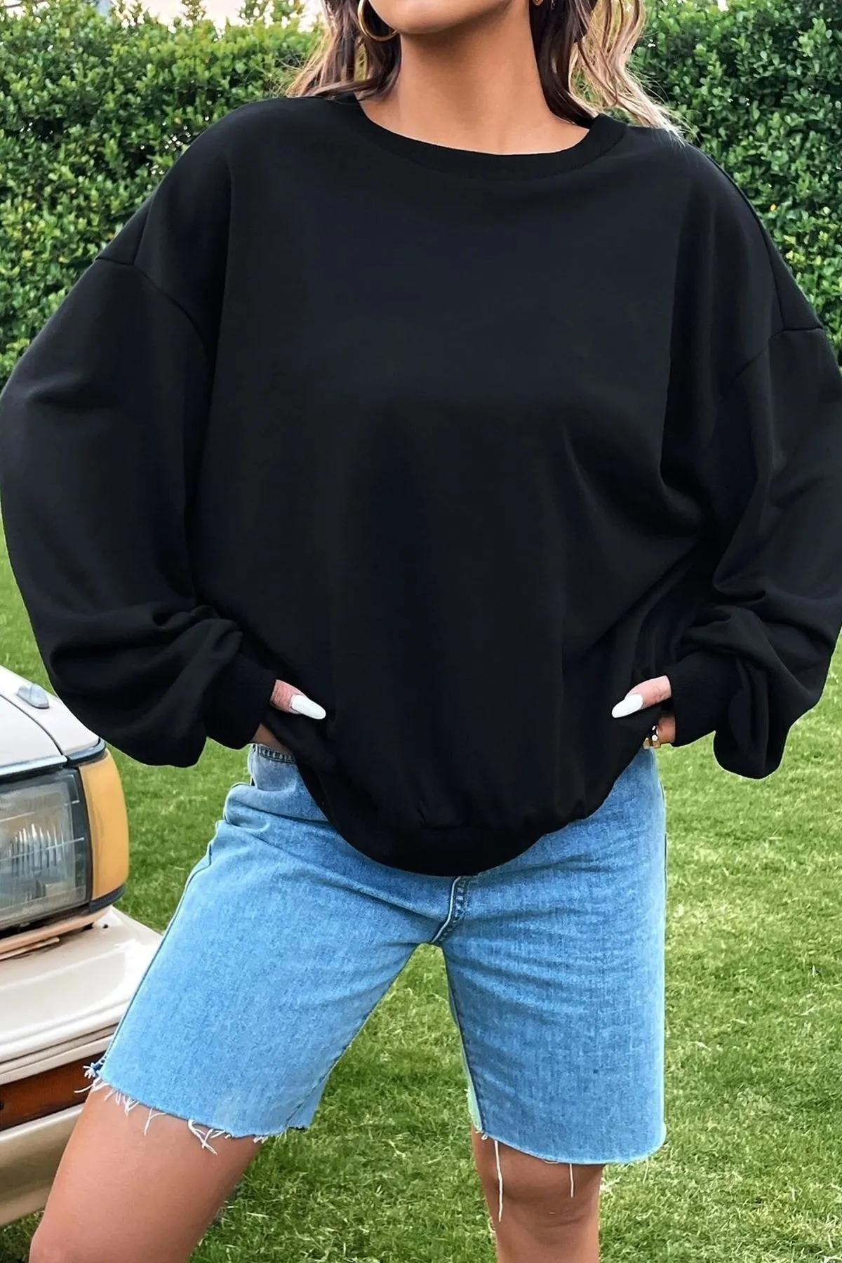 uyguntarz  Unisex-Sweatshirt mit Rundhalsausschnitt und Schmetterlingsmotiv